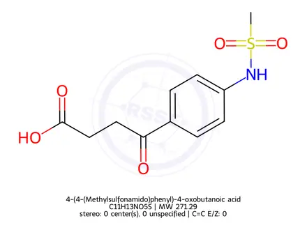 Chemical structure of 4-(4-(Methylsulfonamido)phenyl)-4-oxobutanoic acid