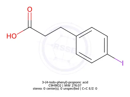 Chemical structure of 3-(4-Iodo-phenyl)-propionic acid