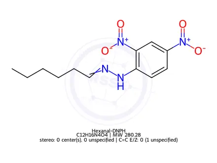Chemical structure of Hexanal-DNPH