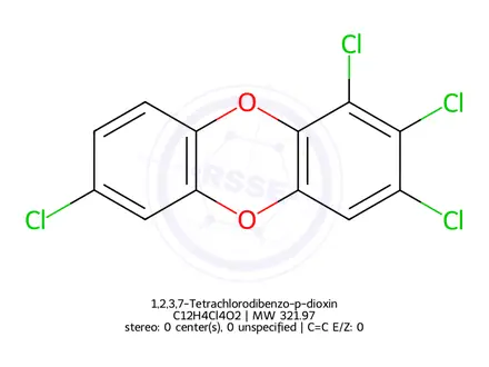 Chemical structure of 1,2,3,7-Tetrachlorodibenzo-p-dioxin