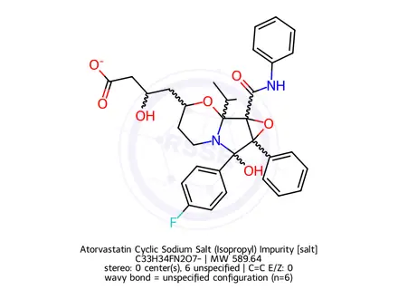 Chemical structure of Atorvastatin Epoxy Pyrrolooxazin 6-hydroxy analog