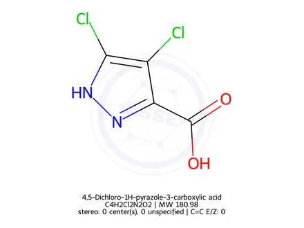 Chemical structure of 4,5-Dichloro-1H-pyrazole-3-carboxylic acid