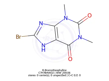 Chemical structure of 8-Bromotheophylline (1077708)