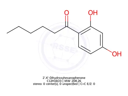 Chemical structure of 2`,4`-Dihydroxyhexanophenone