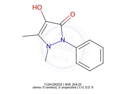 Chemical structure of 4-Hydroxyantipyrine