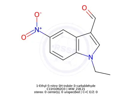 Chemical structure of 1-Ethyl-5-nitro-1H-indole-3-carbaldehyde