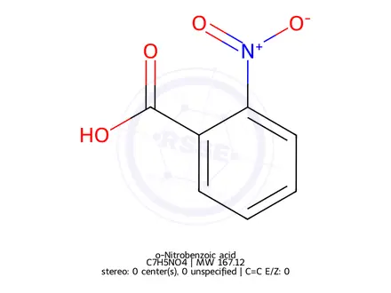 Chemical structure of o-Nitrobenzoic acid