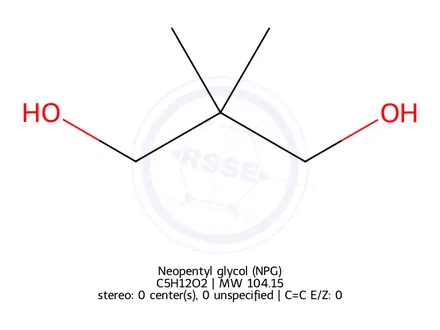 Chemical structure of Neopentyl glycol (NPG)