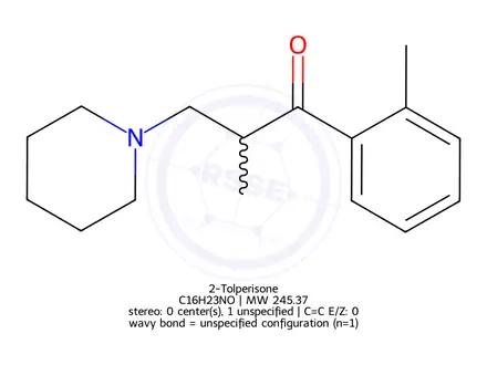 Chemical structure of 2-Tolperisone