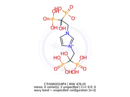 Chemical structure of Zoledronic acid EP Impurity B(inner salt form)