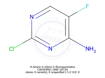 Chemical structure of 4-Amino-2-chloro-5-fluoropyrimidine