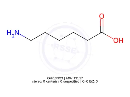 Chemical structure of Aminocaproic Acid