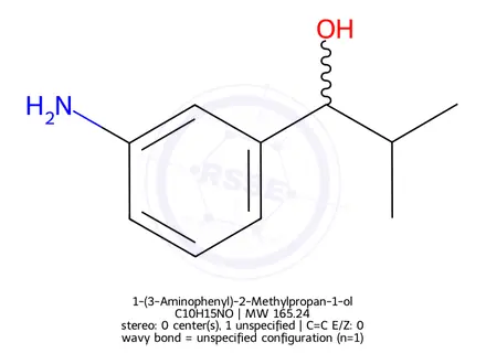 Chemical structure of 1-(3-Aminophenyl)-2-Methylpropan-1-ol