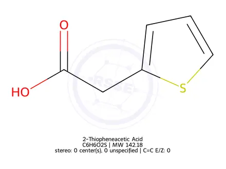 Chemical structure of 2-Thiopheneacetic acid