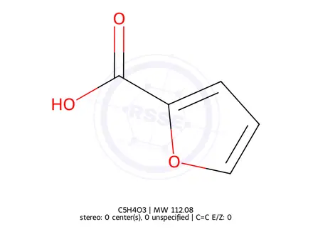 Chemical structure of 2-Furoic acid