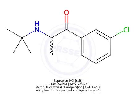 Chemical structure of Bupropion HCl