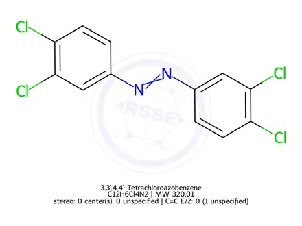 Chemical structure of 3,3',4,4'-Tetrachloroazobenzene