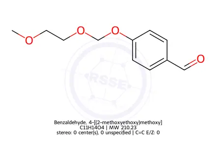 Chemical structure of Benzaldehyde, 4-[(2-methoxyethoxy)methoxy]-