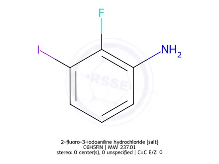 Chemical structure of 2-fluoro-3-iodoaniline hydrochloride