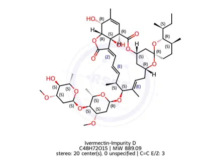 Chemical structure of Ivermectin-Impurity D