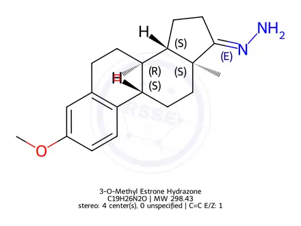 Chemical structure of 3-O-Methyl Estrone Hydrazone