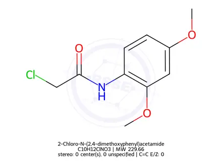 Chemical structure of 2-Chloro-N-(2,4-dimethoxyphenyl)acetamide