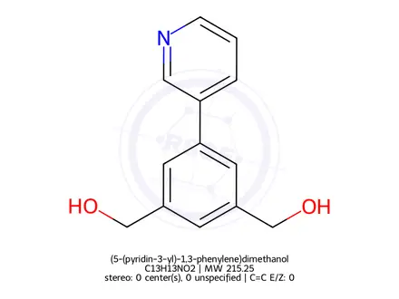 Chemical structure of (5-(pyridin-3-yl)-1,3-phenylene)dimethanol