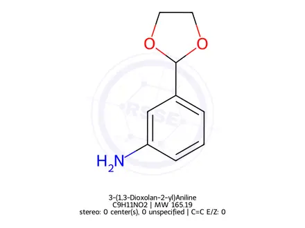 Chemical structure of 3-(1,3-Dioxolan-2-yl)Aniline