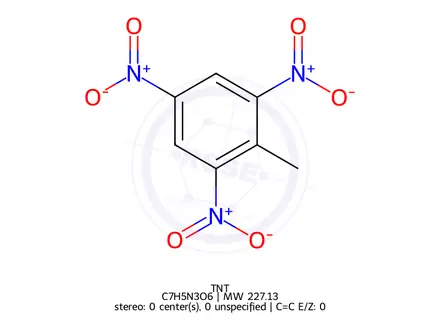 Chemical structure of TNT