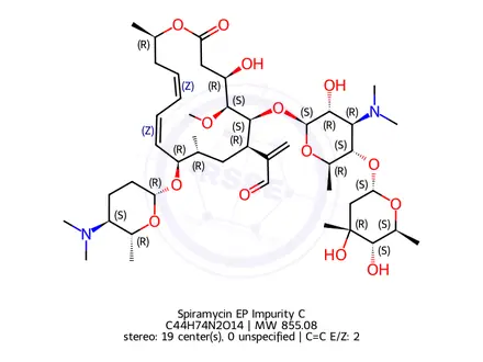Chemical structure of Spiramycin Impurity C(EP)