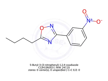 Chemical structure of 5-Butyl-3-(3-nitrophenyl)-1,2,4-oxadiazole