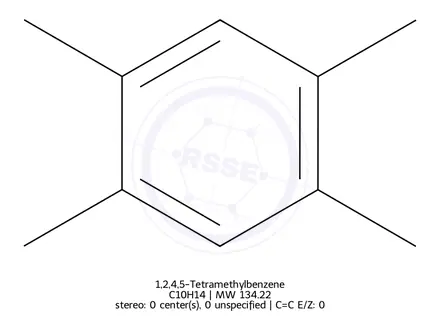 Chemical structure of 1,2,4,5-Tetramethylbenzene