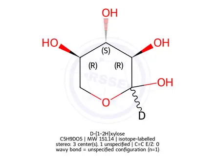Chemical structure of D-[1-2H]xylose
