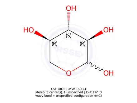 Chemical structure of D-(+)-Xylose