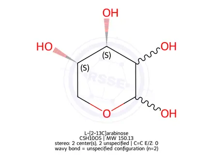 Chemical structure of L-[1-13C]arabinose