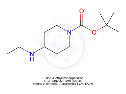 Chemical structure of 1-Boc-4-ethylaminopiperidine
