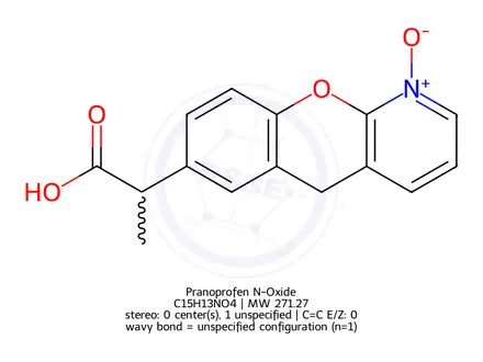 Chemical structure of Pranoprofen N-Oxide