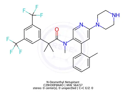 Chemical structure of N-Desmethyl Netupitant