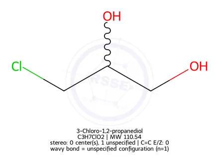 Chemical structure of 3-Chloro-1,2-propanediol