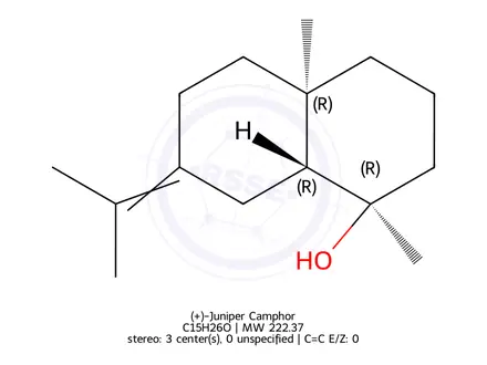 Chemical structure of (+)-Juniper Camphor