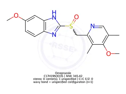 Chemical structure of Omeprazole