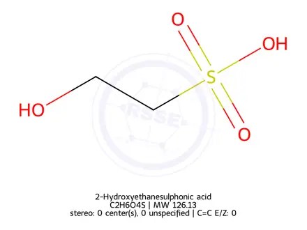 Chemical structure of 2-Hydroxyethanesulphonic acid
