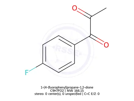 Chemical structure of 1-(4-fluorophenyl)propane-1,2-dione