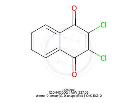 Chemical structure of Dichlone