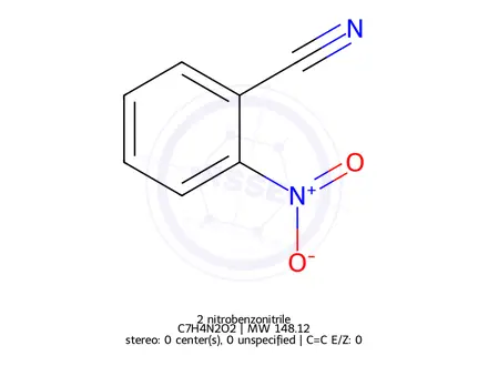 Chemical structure of 2 nitrobenzonitrile