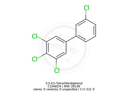 Chemical structure of 3,3',4,5-Tetrachlorobiphenyl