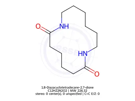 Chemical structure of 1,8-Diazacyclotetradecane-2,7-dione
