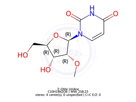 Chemical structure of 2'-OMe Uridine