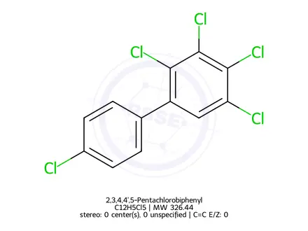 Chemical structure of 2,3,4,4',5-Pentachlorobiphenyl