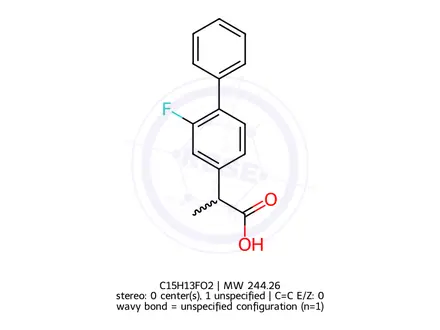 Chemical structure of Flurbiprofen